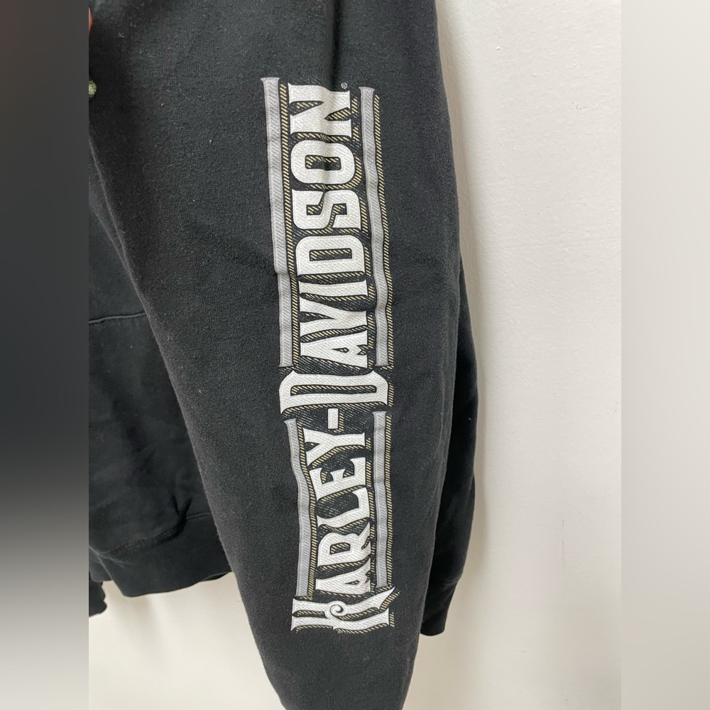 Harley-Davidson Black  Zip-Up Sweatshirt Size 3XL Run Small - Picture 4 of 5